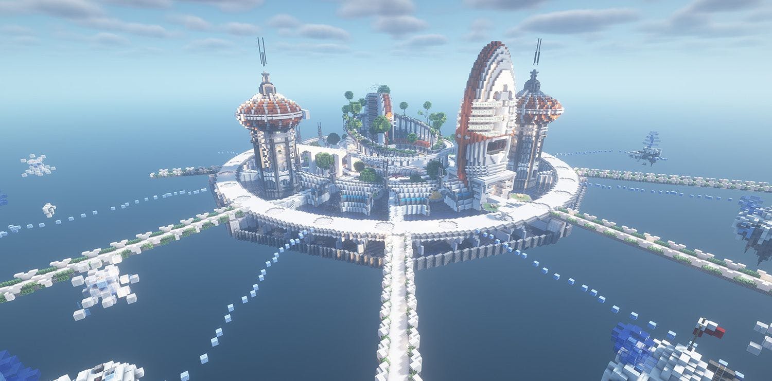 Explore an integrated skyblock, survival, and arena experience in the first and only NFT-powered Minecraft network.